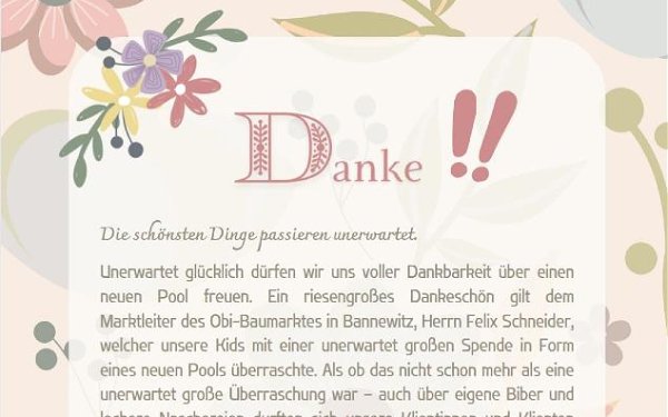 Dank an den Bieber